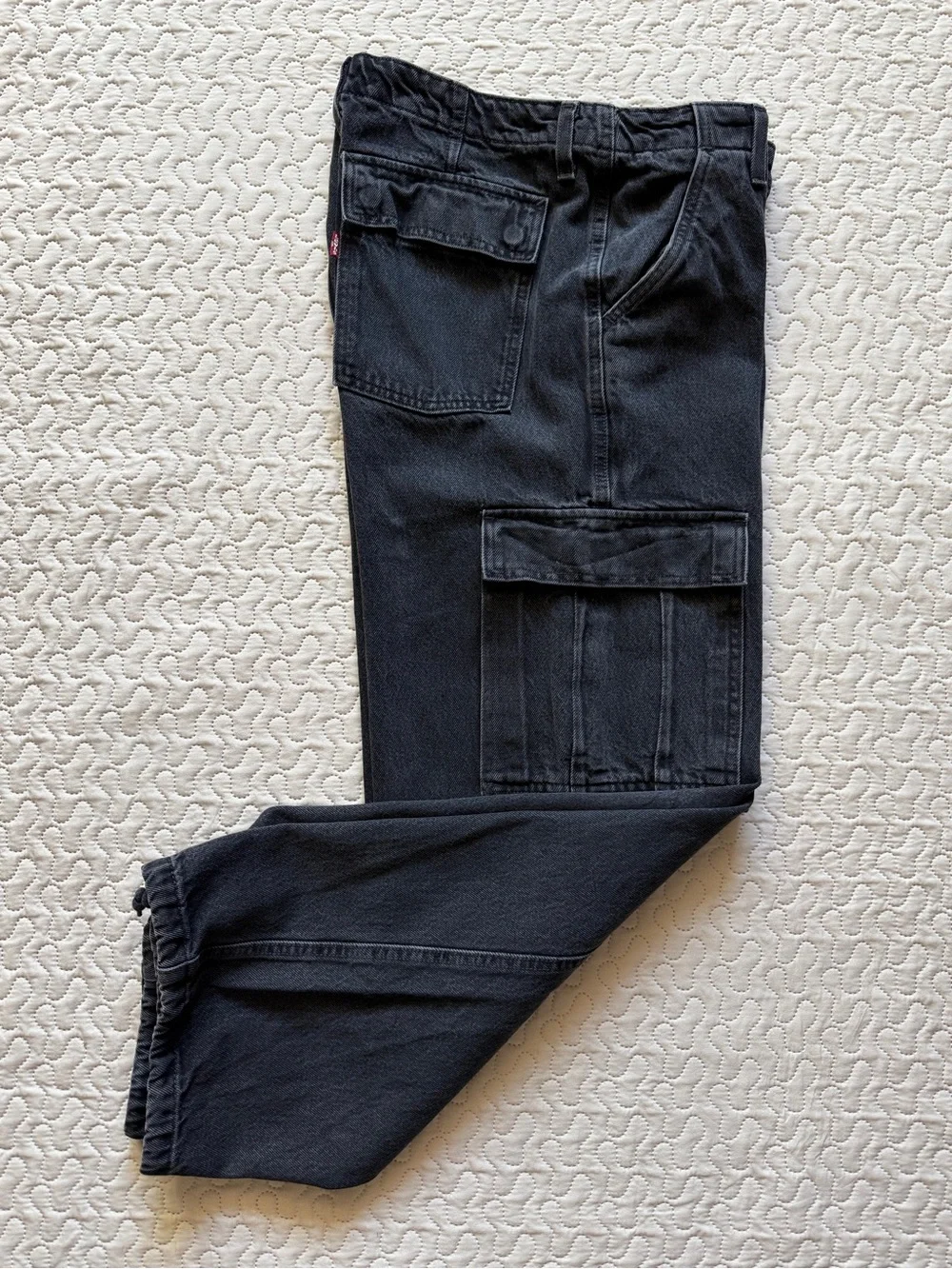 Levi's ‘94 Baggy 29x28 (fits 29-31) Wide Leg CargoBlack Wash Relaxed Fit Jeans